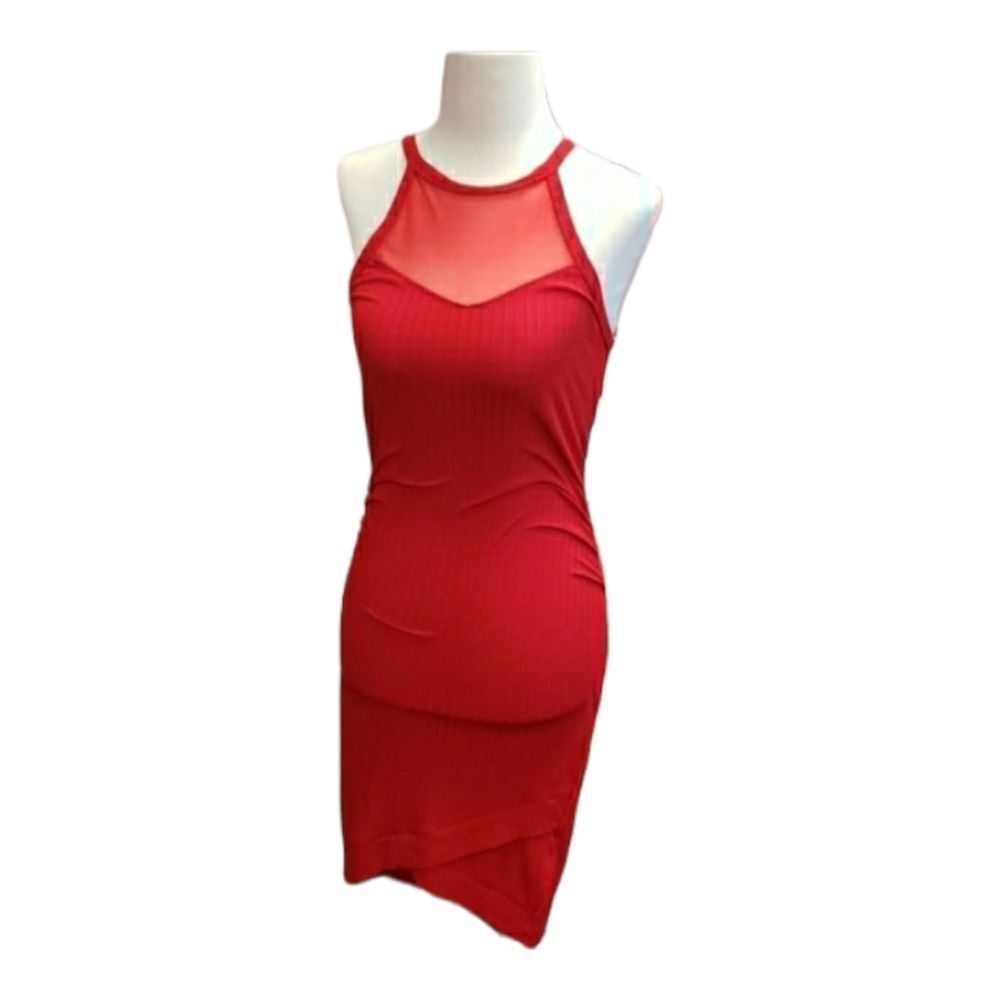 Hearts and hips sz S red stretch summer dress
